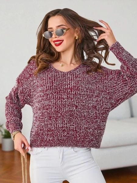 Свитер Royalfashion для женщин с блестящей нитью