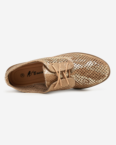 Brown women's openwork half shoes Kotniso - Footwear