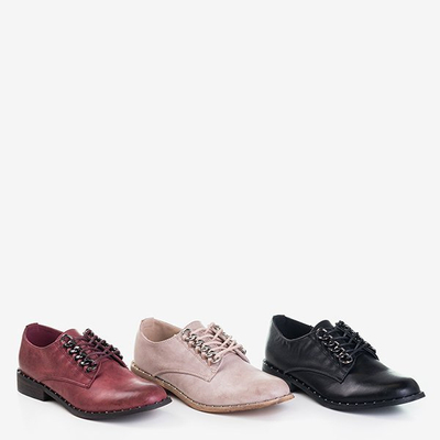 Light pink women's shoes with ornaments Kasaki - Footwear
