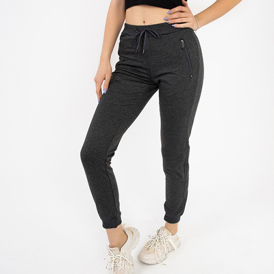 Dark gray women's sweatpants - Clothing