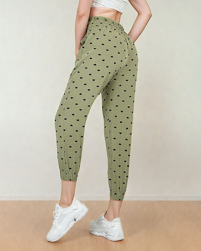 Royalfashion Women's fabric pants with hearts