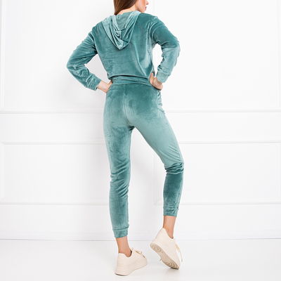 Mint sweatshirt set with print - Clothing