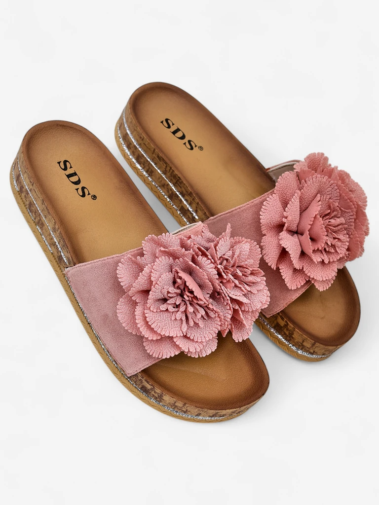 Royalfashion Women's sandals with flowers Focce