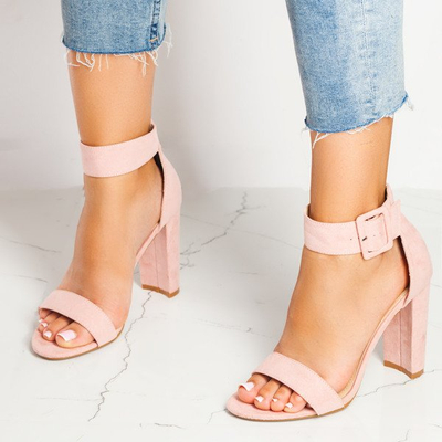 Pink sandals on a post with Katie clasp- Footwear 1