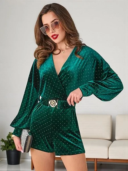 Royalfashion Women's jumpsuit with rhinestones