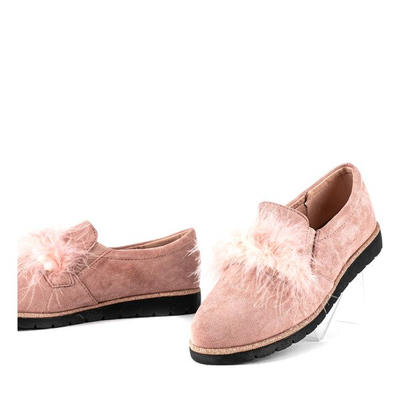 Pink shoes with Straus feather - Footwear