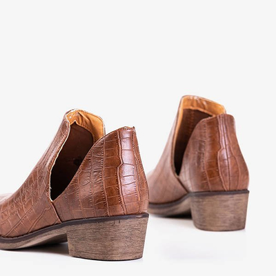 Brūnas čūskādas kurpes ar Piksen izgriezumiem - Apavi