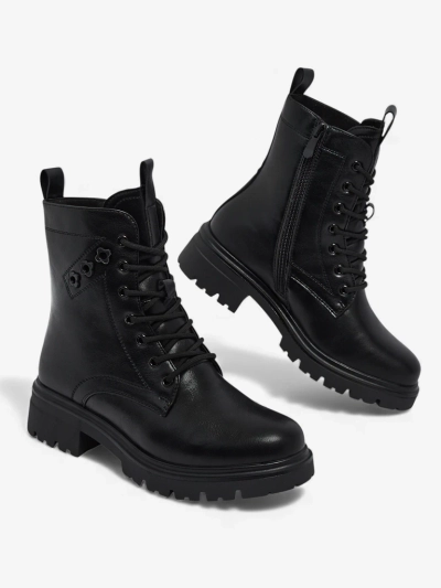 Eco-leather laced women's ankle boots Nometa