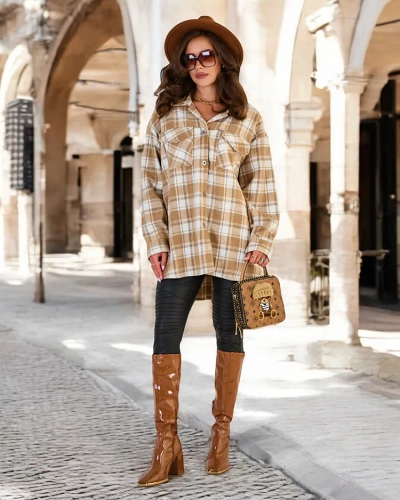 Royalfashion Женское хлопковое пальто-рубашка