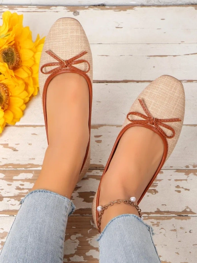 Royalfashion Women's ballet flats with glitter and a bow Aramie