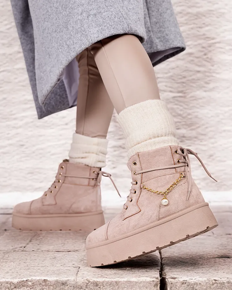 Royalfashion Женские ботинки на шнуровке Woruces