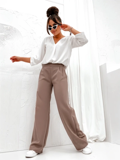 Royalfashion Wide women's fabric trousers
