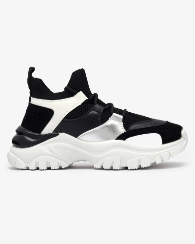 Women's white and black sports sneakers Ziragga- Footwear