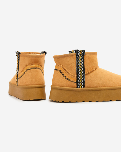 Royalfashion Women's short boots a'la snow boots with ornament Erititta