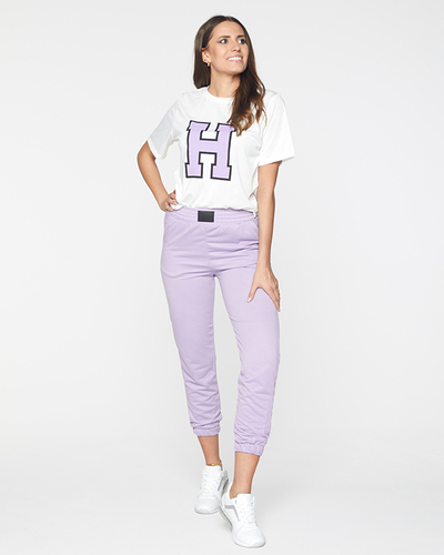 Women's purple and white sports set - Clothing