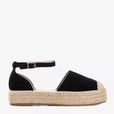 OUTLET Black women's espadrilles on the Maritel platform - Footwear