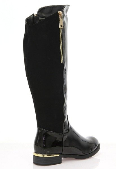 Black women's patent leather boots by Rajscia - Shoes