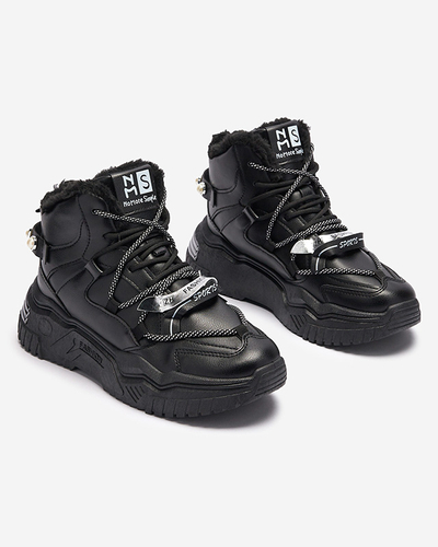 Black sneakers with insulation Pommie - Footwear