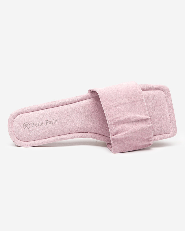 Sieviešu violetas eko-zamšādas plakanas sandales Nesico - Footwear