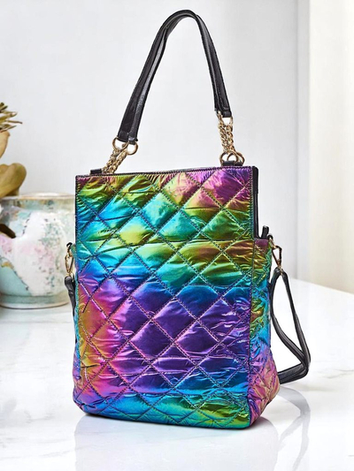 Royalfashion Liela sieviešu rokassoma HoloQuilt Shopper