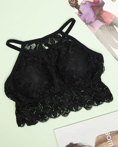 Women's black lace bralette bra - Underwear