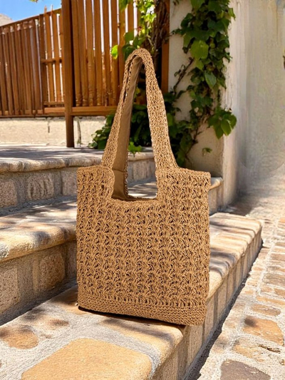 Royalfashion Liela sieviešu salmu rokassoma Sunny Straw