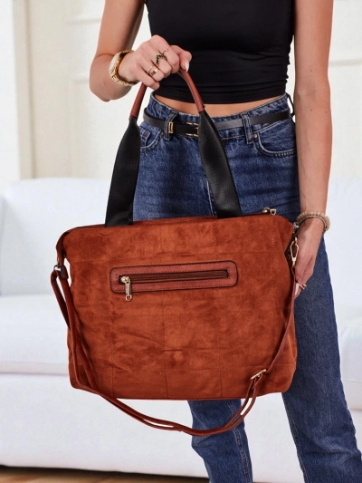 Women's shopper bag eco + suede Azure Veil
