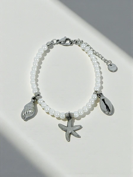 Poseidon Mare Stella Bracelet with Marine Motifs and Pearls