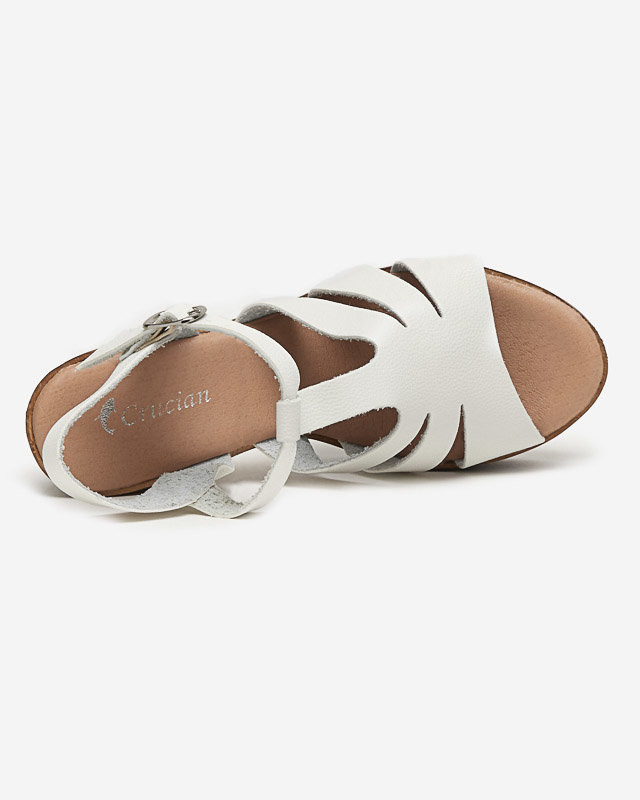 White women's high-heeled sandals Mianka - Footwear