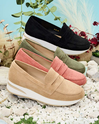 Royalfashion Women's low-heeled moccasins Sirn