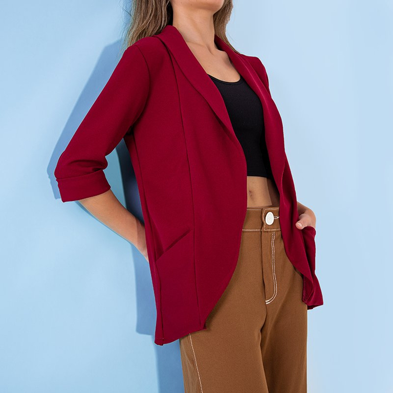 Maroon sieviešu apmetnis bez aizdares - Apģērbs