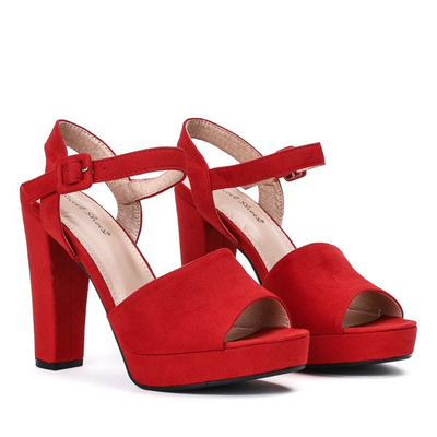 Red sandals on a high Pescina pole - Footwear 1