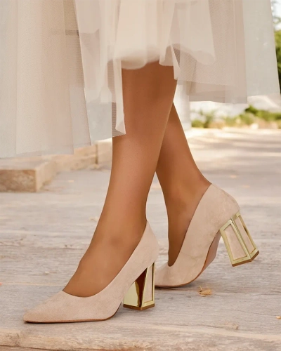 Royalfashion Women's pumps with decorative heel Badilla