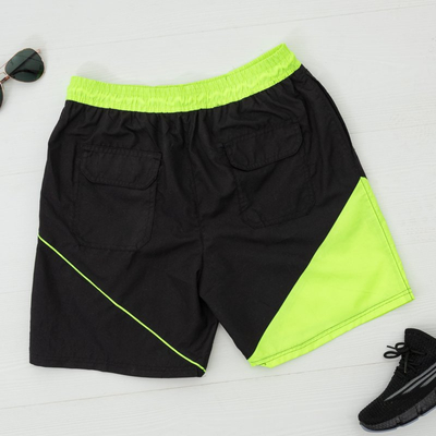 Black and Yellow Men's Sports Shorts Shorts - Clothing