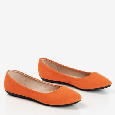 OUTLET Orange eco-suede Marius women's ballerinas - Shoes