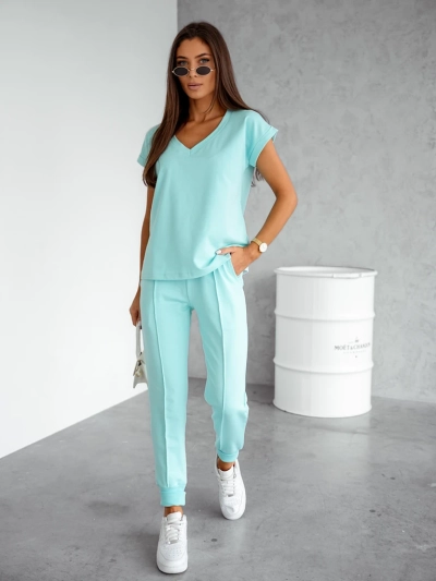 Royalfashion Women's cotton casual set with short sleeves