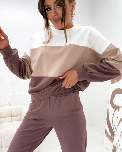 Royalfashion Women's Cotton Striped Tracksuit Set ChillFlex