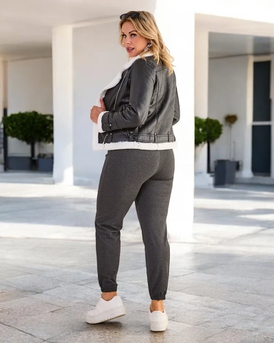 Royalfashion Women's Plus Size Fleece Sweatpants