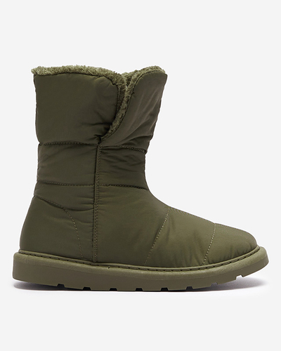 Tumši zaļi sieviešu zābaki a'la sniega zābaki Kalioli- Footwear