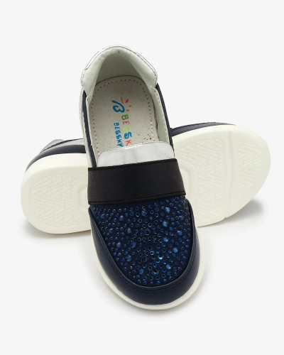 OUTLET Royalfashion Navy-black children's slip-on sneakers Ciarala