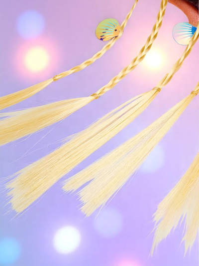 Royalfashion Clip-in braids on an elastic band with shells