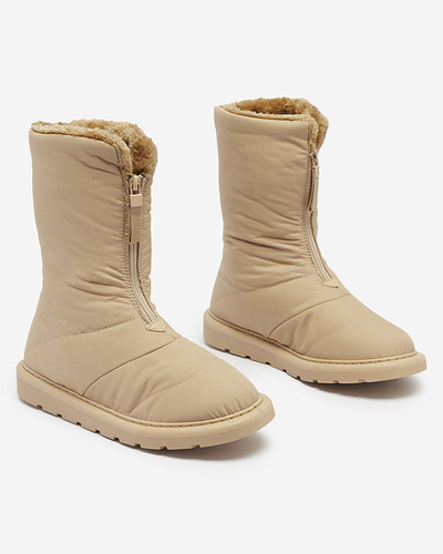 OUTLET Light brown women's boots a'la snow boots Tirigga- Footwear