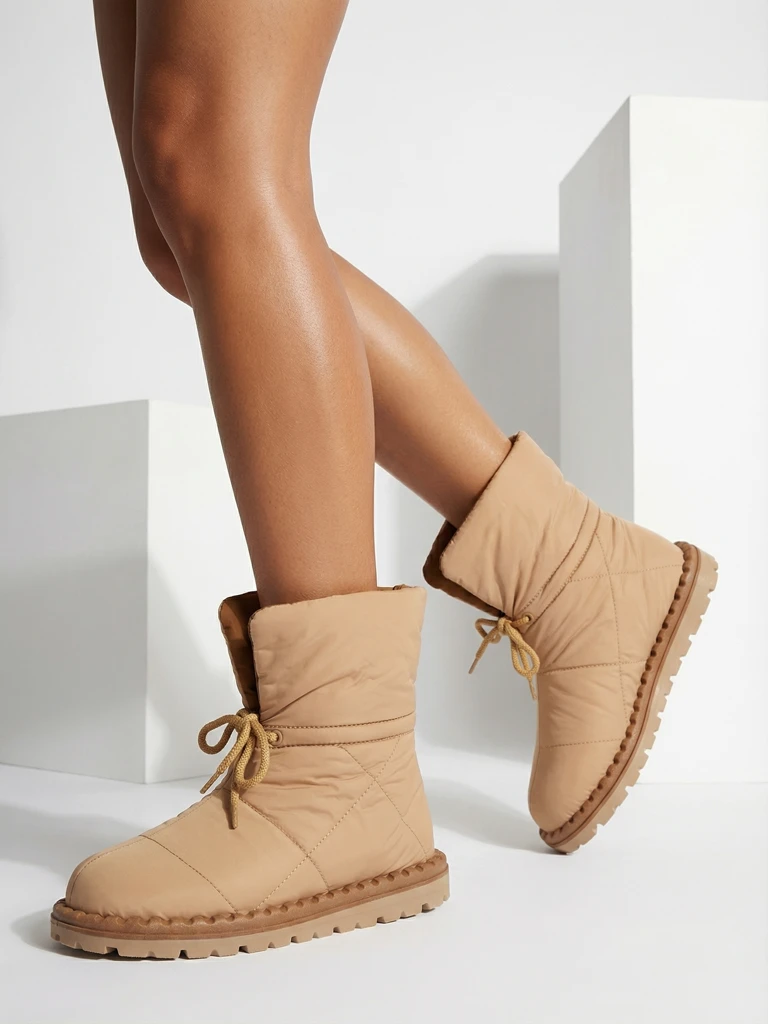 Royalfashion Sieviešu sniega zābaki brūnā krāsā Nevonsis