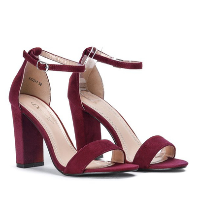 Maroon high-heeled sandals Livia - Footwear 1