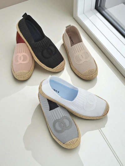 Aurelia Royalfashion Espadrilles Beige - Flat slip-on women's shoes