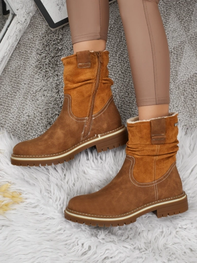 Wyższe botki kobiete eko suede Liora