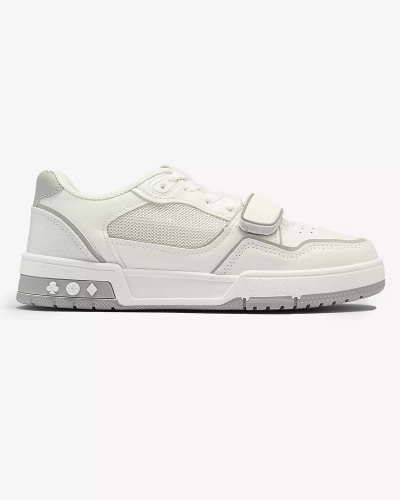 Women's sports sneakers in white-gray color Xirrat- Footwear