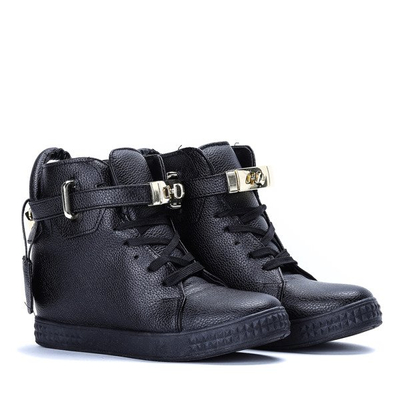 Black sneakers on an indoor Denney wedge - Footwear
