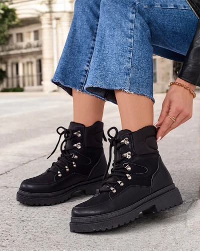 Royalfashion Women's snow boots laced Sololi