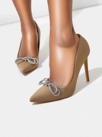 Женские туфли Royalfashion, напоминающие сатин, с бантом Hefion
